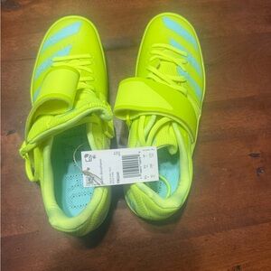 adidas Bright Yellow and Light Blue Sneakers